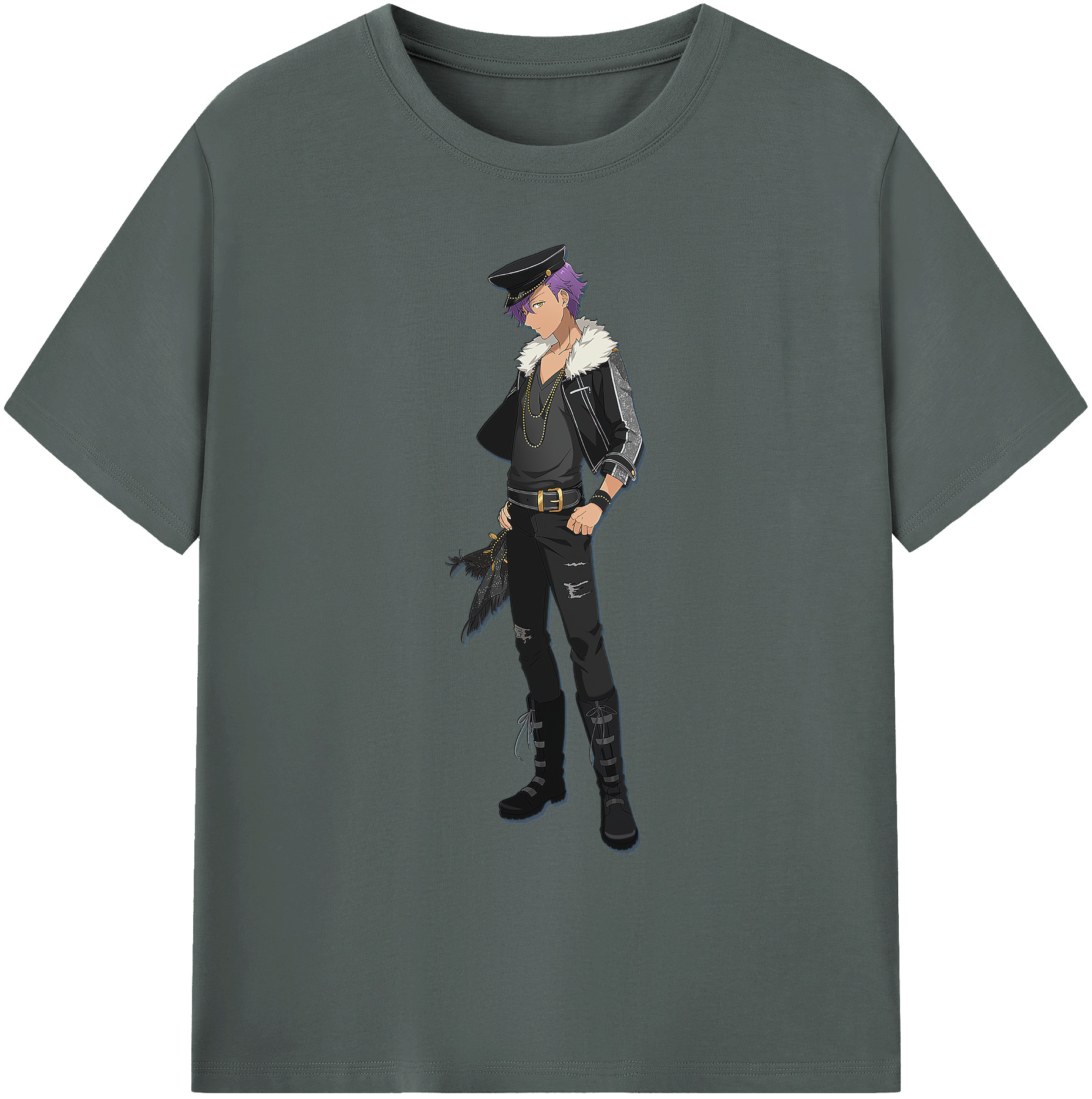 （画像用） あんさんぶるスターズ! Ensemble Stars 綿100％ メンズ半袖Tシャツ｜肌触りやわらか＆通気性